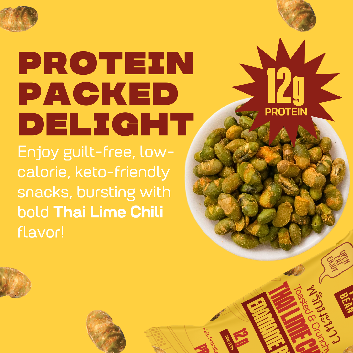 Thai Lime Chili - Toasted & Crunchy Edamame Snacks (8pack) 0.9oz