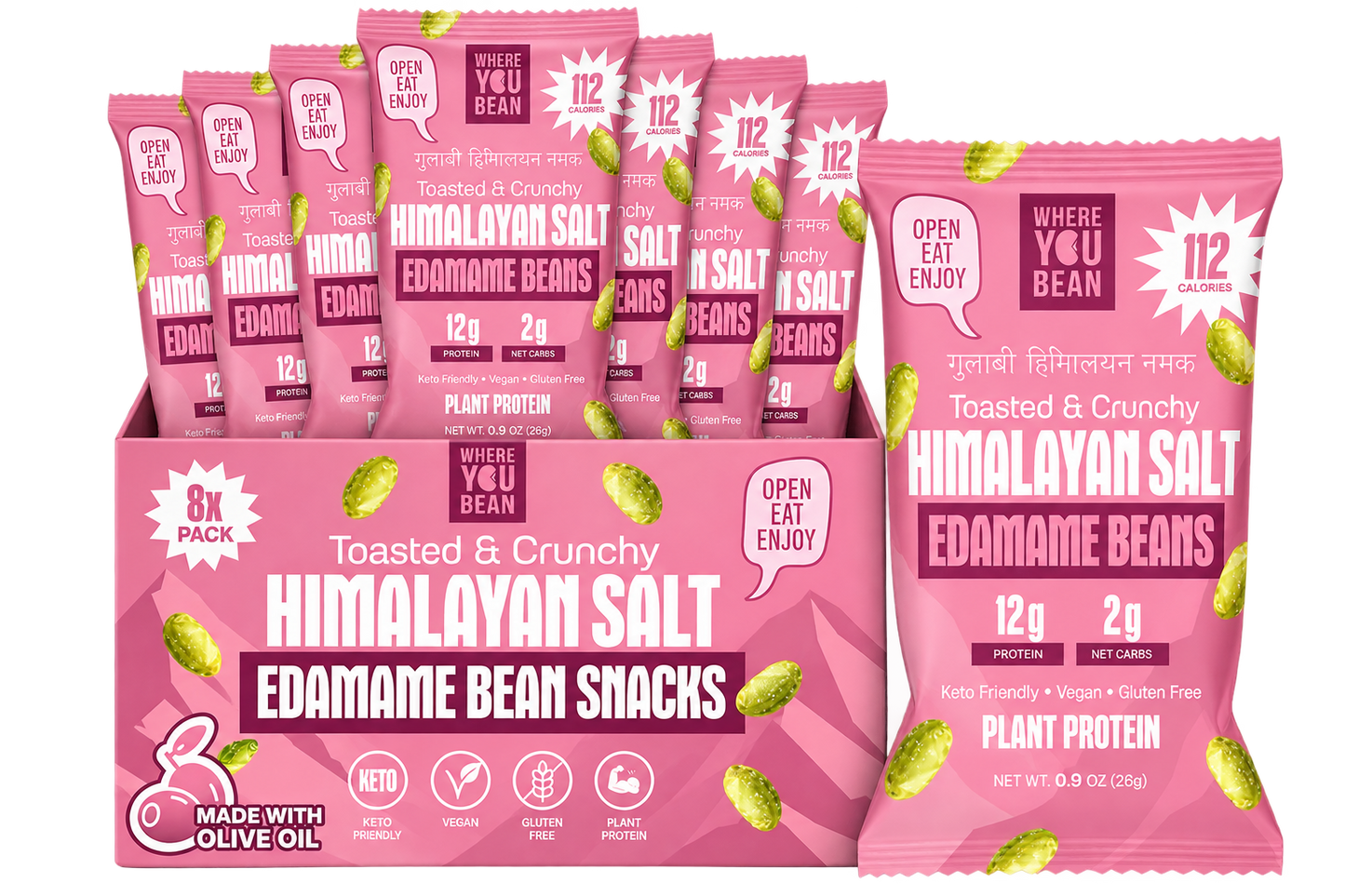 Where You Bean Edamame Snacks (Limited Offer: Buy 6 Get 1 FREE)