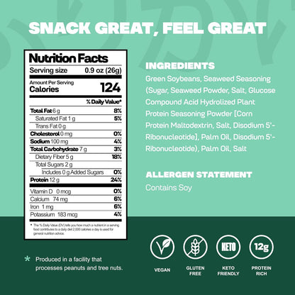 Seaweed Furikake - Toasted & Crunchy Edamame Snacks (8 pack) 0.9oz