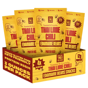 Thai Lime Chili 3oz Large Pack - Toasted & Crunchy Edamame Snacks (4 pack)