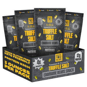 Truffle Salt 3oz Large Pack - Toasted & Crunchy Edamame Snacks (4 pack)