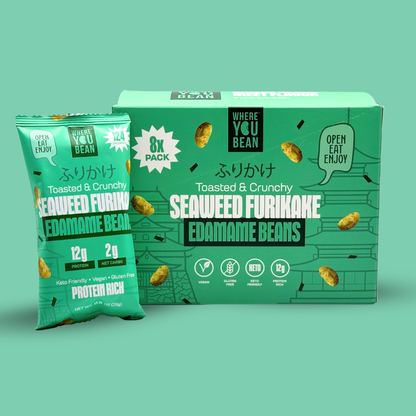Seaweed Furikake - Toasted & Crunchy Edamame Snacks (8 pack) 0.9oz